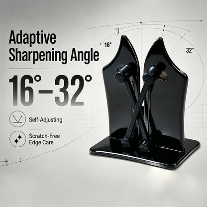 Professional Stainless Steel Knife Sharpener – Fast Sharpening for Smooth, Wavy & Micro-Tooth Blades, Adjustable 16°-32°