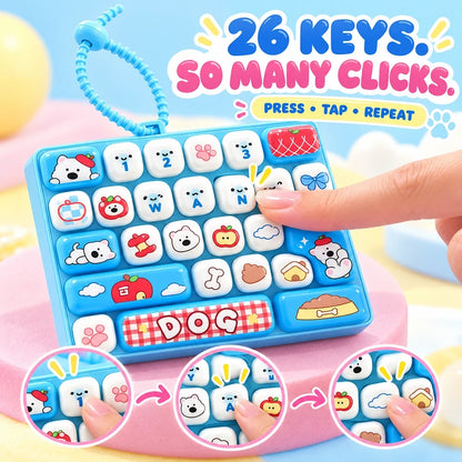 26-Key Mini Fidget Keyboard Keychain