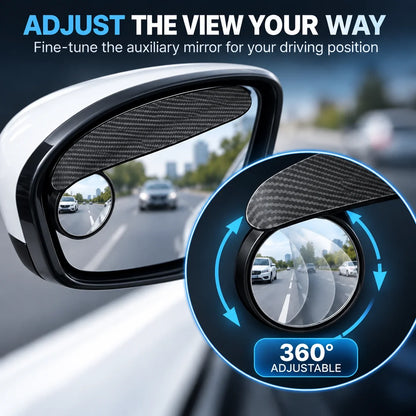 Car Rearview Mirror Rain Visor with Adjustable Blind Spot Mirror
