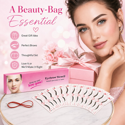 Eyebrow Stencil, 24 Eyebrow Shaper Kit, Reusable Eyebrow Template With Strap, 3 Minutes Makeup
