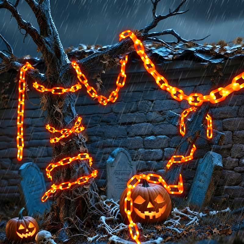 10 FT Halloween String Lights with 8 Lighting Modes, Waterproof & Battery-Powered