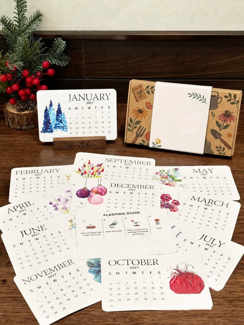 The 2027 Living Botanical Desk Calendar | Hand-Painted Eco Art Edition