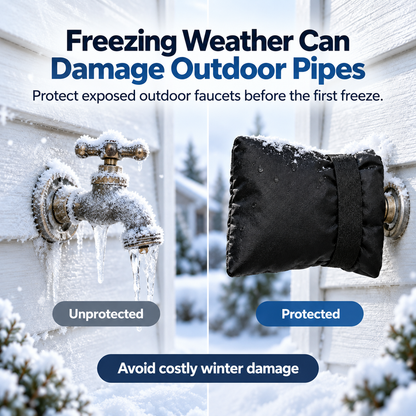 ❄️ 4-Pack Winter Faucet Covers — Protect Outdoor Faucets From Freezing & Costly Repairs