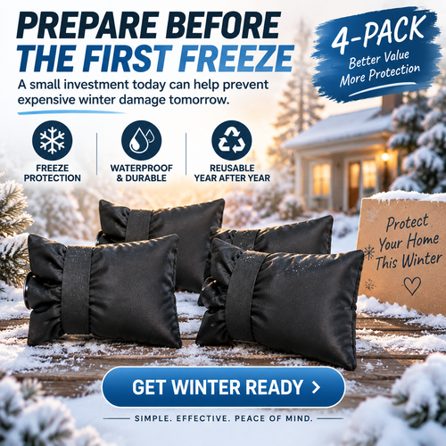 ❄️ 4-Pack Winter Faucet Covers — Protect Outdoor Faucets From Freezing & Costly Repairs