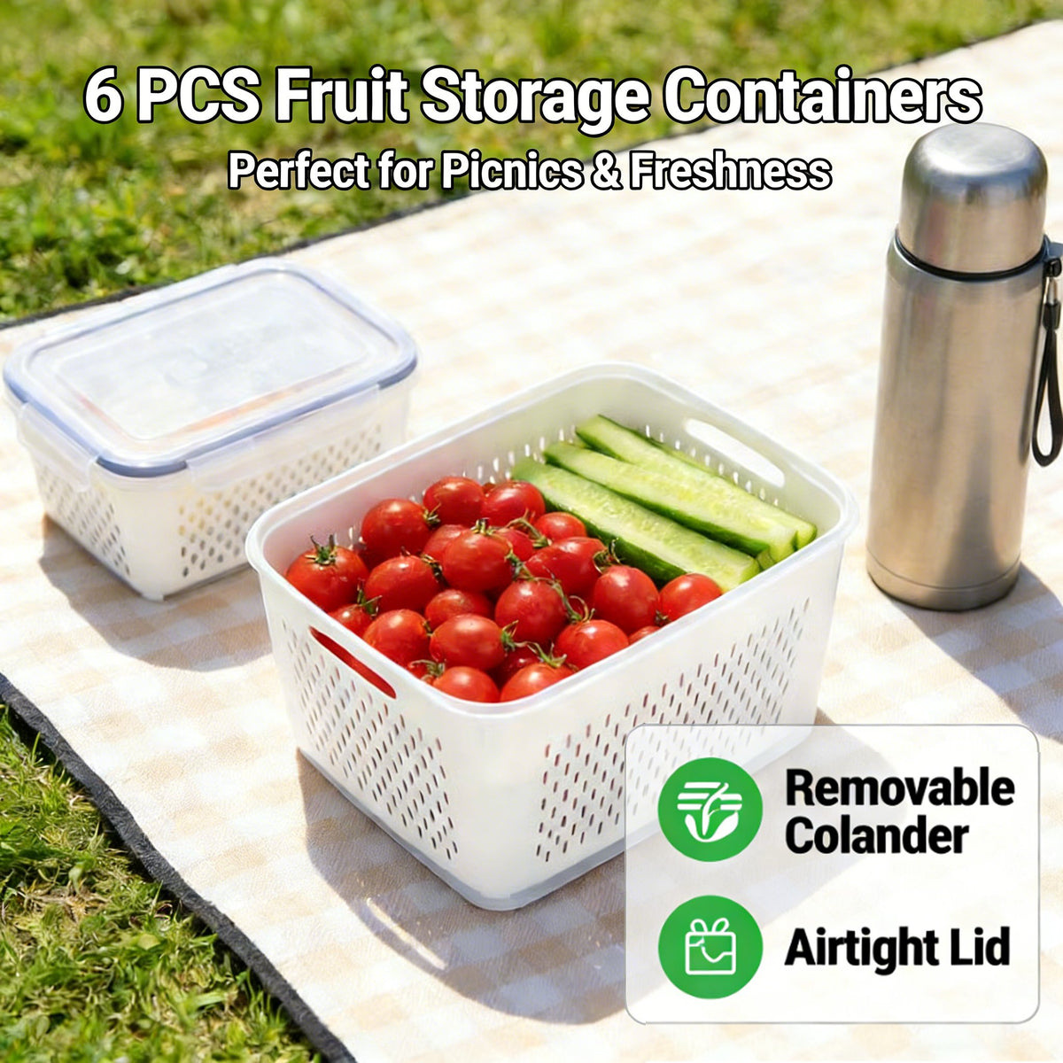 Food Storage Containers for Refrigerator Organization(3-6 PCS)