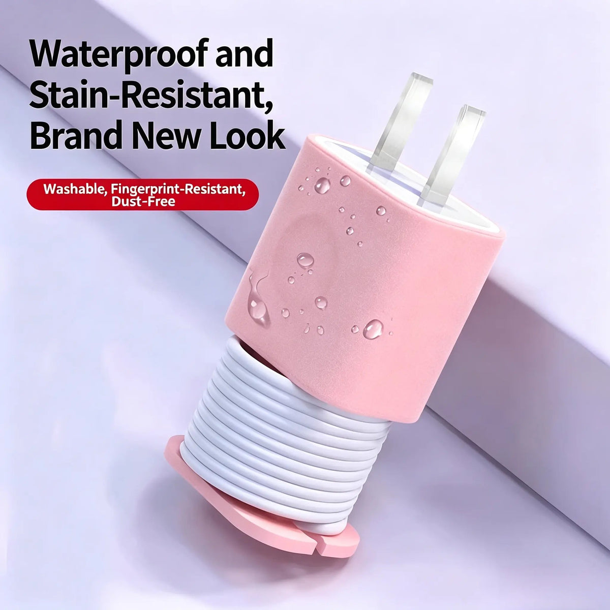 💥Buy 1 get 1 free 🔥2-in-1 Silicone Charger Protector with Cord Wrap for 18W/20W Adapters ✅