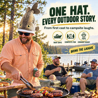 🔥49% OFF🐟 Funny 3D Fish Hat — Funny Fishing Gift for Anglers, Lake Days & Parties