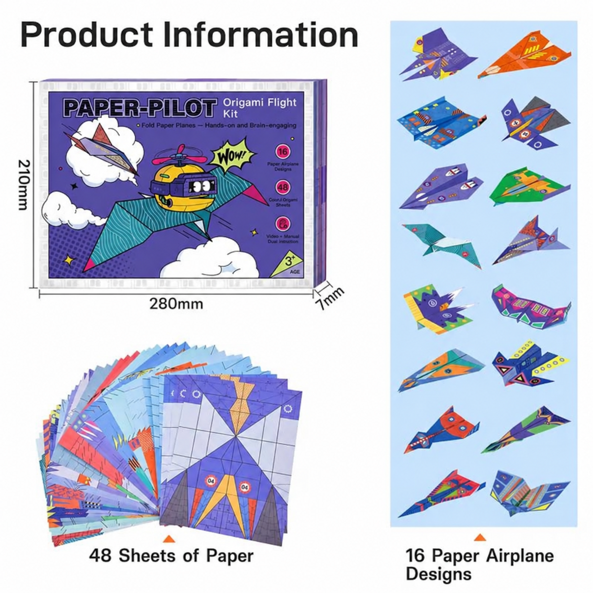 🎉 2026 Sale — Over 32 700 Sold!🔥 Creative DIY Paper Airplane Set For Kids