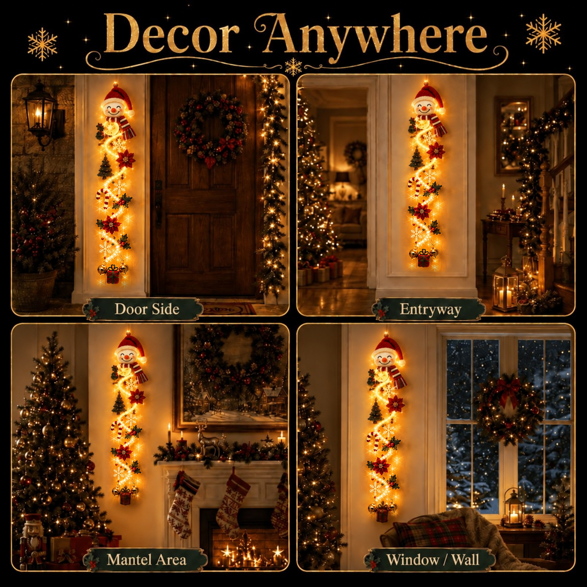 ⏳ Last day! 49% OFF – 🎅MerryCascade™ Glowing Christmas Door Hanger