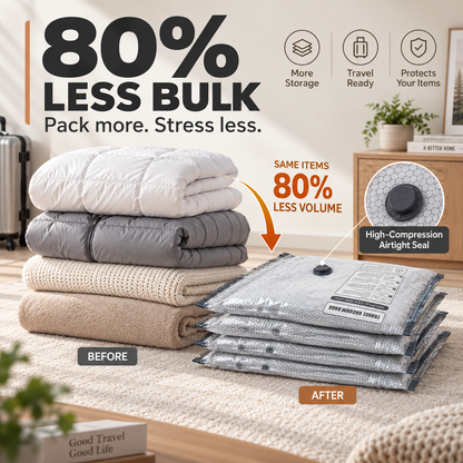 Travel Vacuum Compression Storage Bags with Electric Pump✈️
