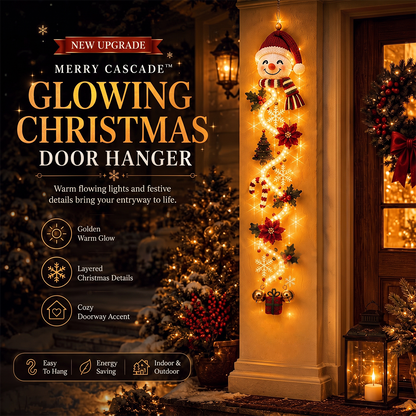 ⏳ Last day! 49% OFF – 🎅MerryCascade™ Glowing Christmas Door Hanger