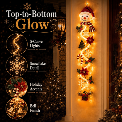 ⏳ Last day! 49% OFF – 🎅MerryCascade™ Glowing Christmas Door Hanger