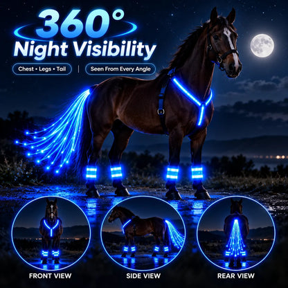 360° Illuminated Horse Harness & Glow Kit 🐎✨