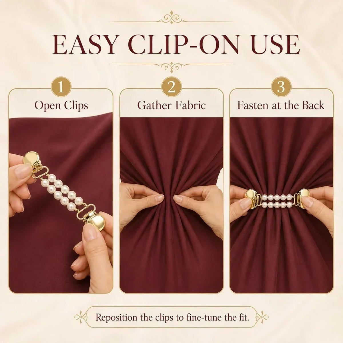 📿Women’s Pearl Chain Collar Clip💎