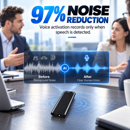 Mini Magnetic Voice Recorder One-Touch Recording🌟