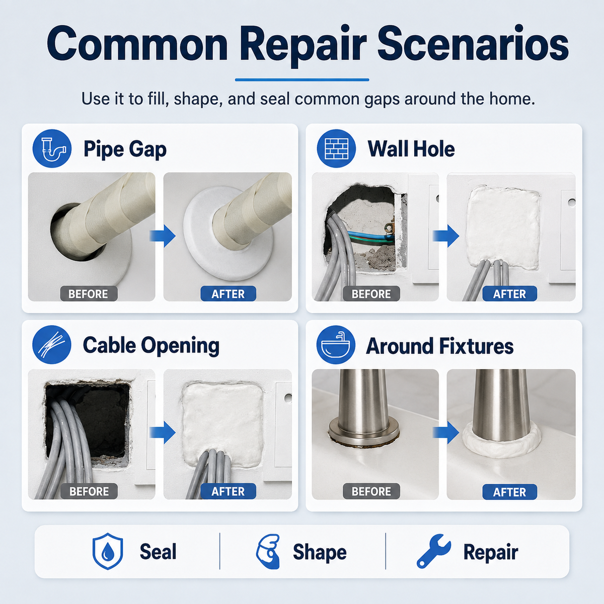 🔥Summer Limited-Time 50% OFF🛠️  New-Multi-Purpose Wall & Pipe Sealing Clay✈️