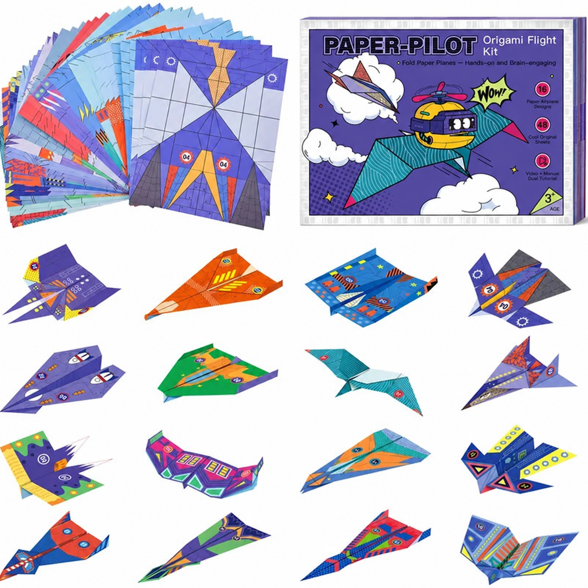 🎉 2026 Sale — Over 32 700 Sold!🔥 Creative DIY Paper Airplane Set For Kids