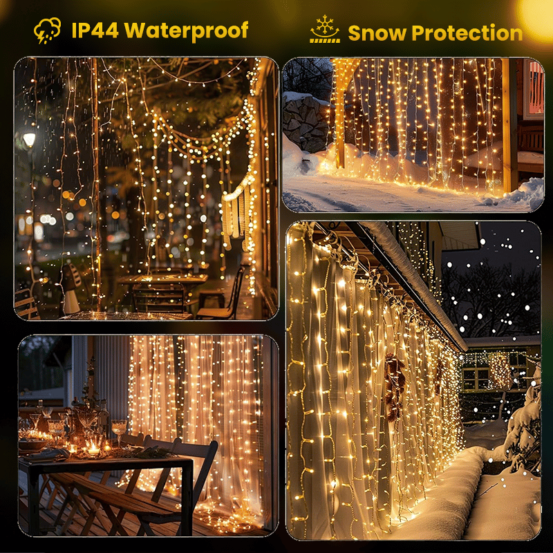 Remote-Control Led Curtain Light-9.8*9.8 FT