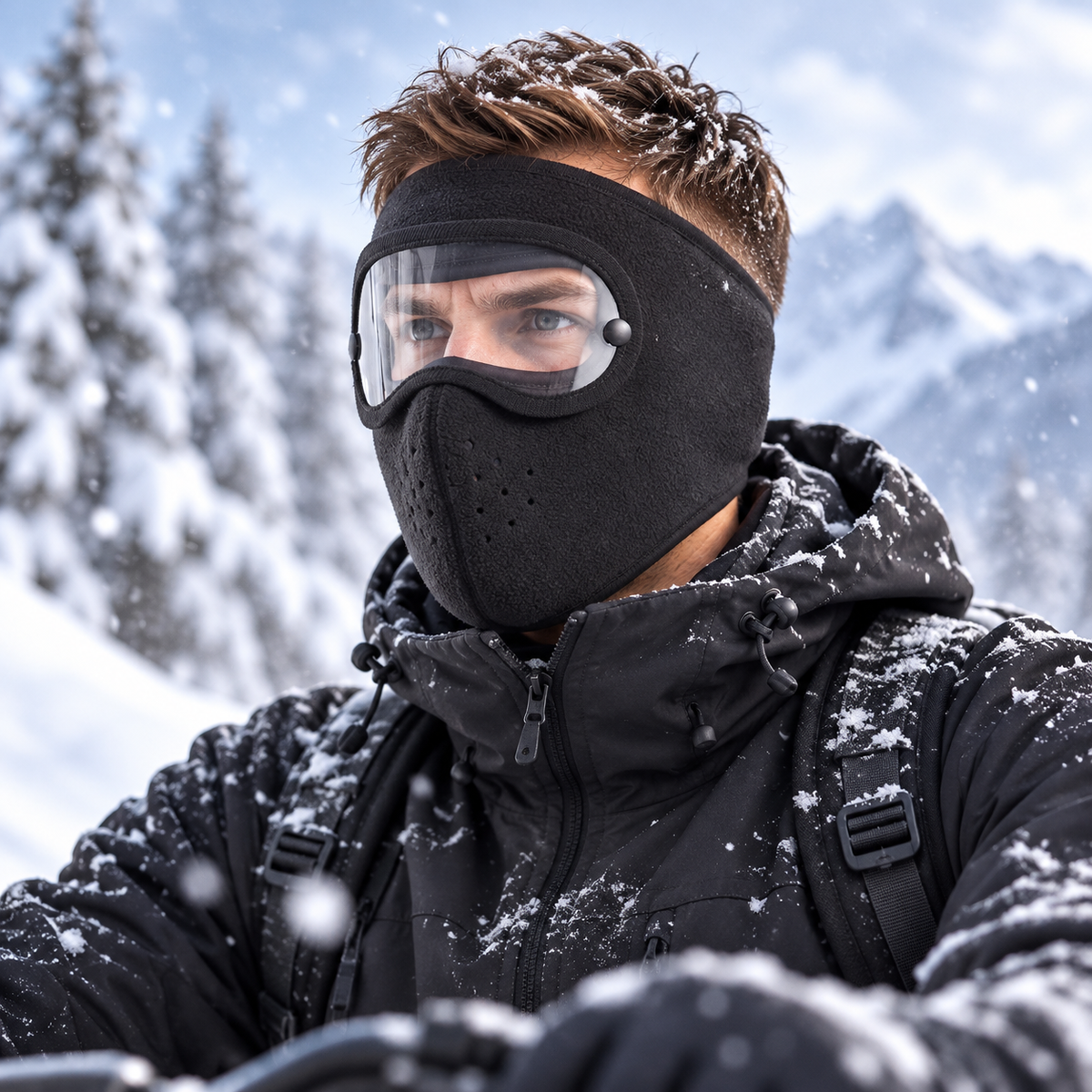 ❄️ Winter Thermal Balaclava 🏍️ Windproof Fleece Full Face Mask with Breathable Design