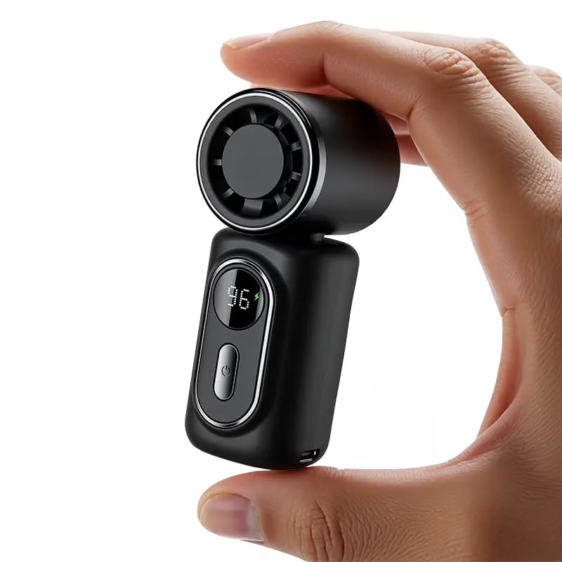 Mini Portable Handheld Clip Fan, 3-in-1 Rechargeable 3000mAh Battery, 5 Speeds, 180° Adjustable Airflow, USB Cooling, Perfect for Travel, Office, and Personal Use - Protection