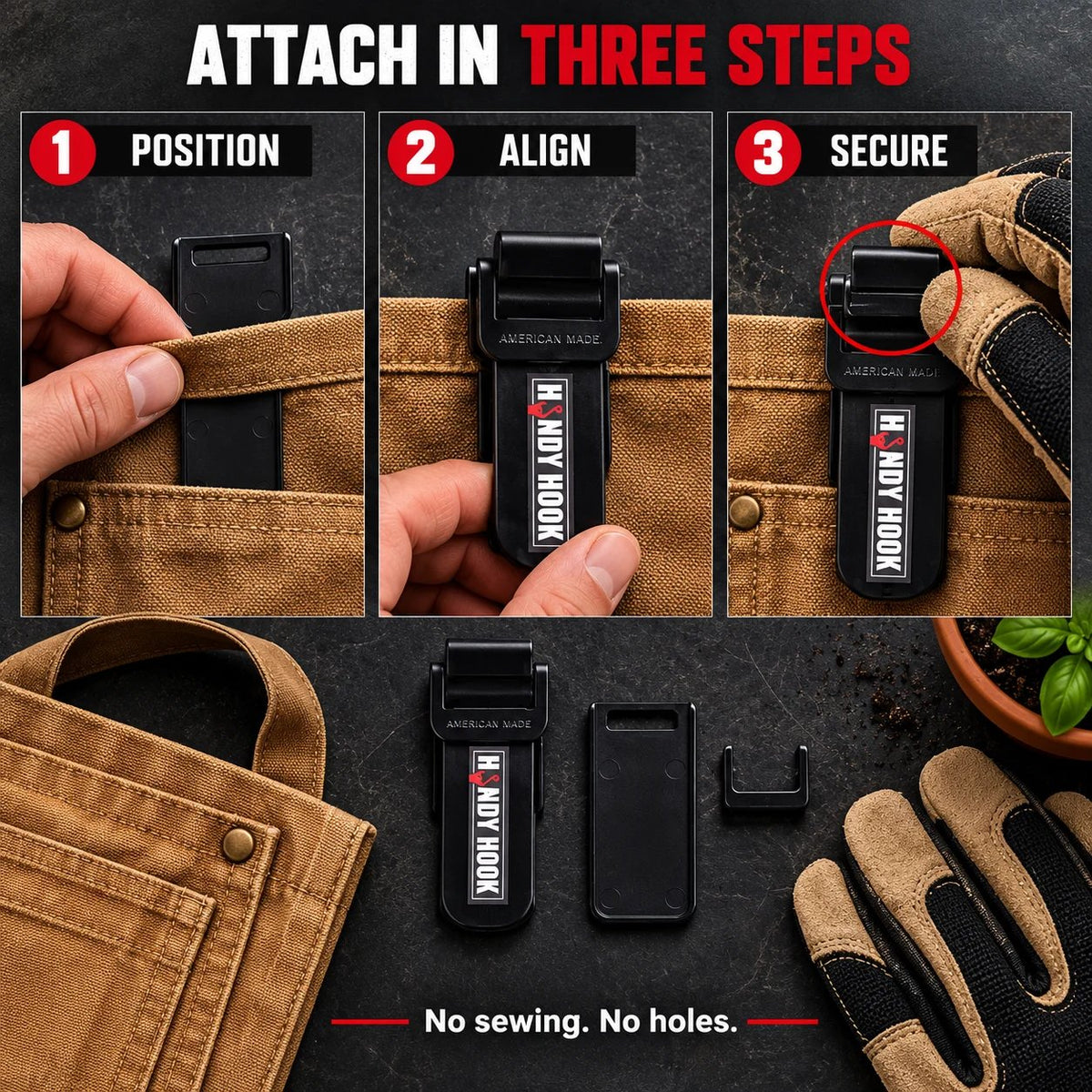 Utility Glove Storage Snap Clip | Never Lose Your Work Gloves Again