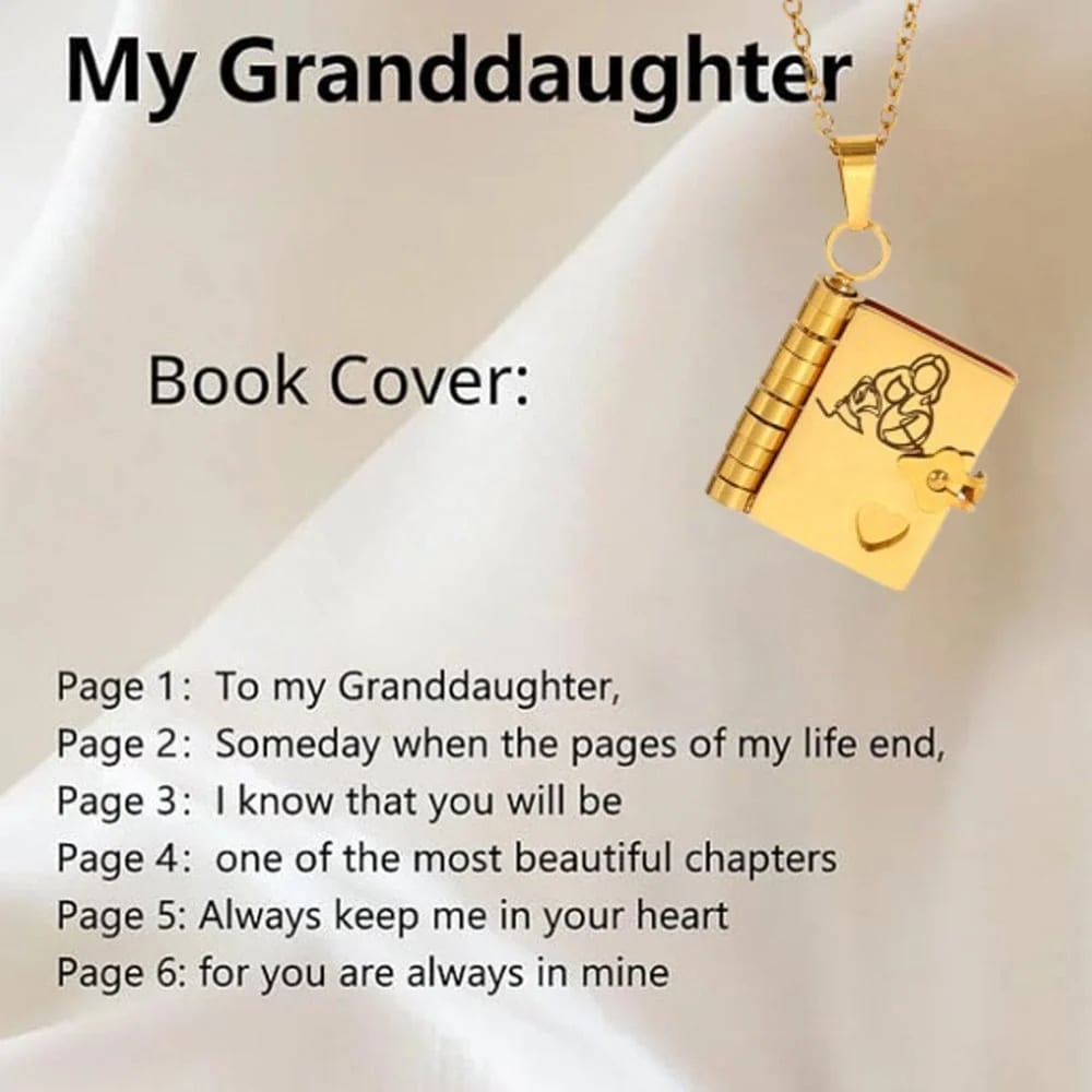 📍For Granddaughter - The Most Beautiful Chapter Book Necklace