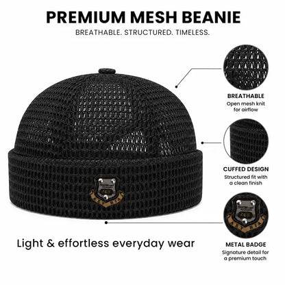 Lightweight Netting Beanie - BreathableCuffed skull cap for Summer Runs