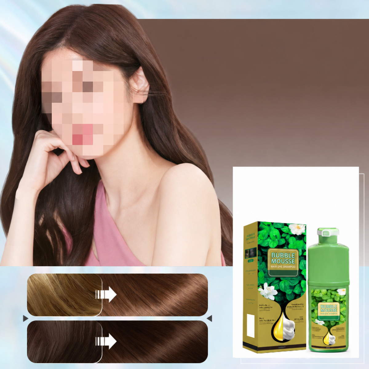 Long-Lasting Plant-Based Foam Hair Dye