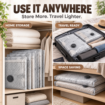 Travel Vacuum Compression Storage Bags with Electric Pump✈️