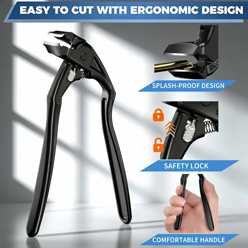 ✂️ Black Curved Nail Clipper – Ergonomic & Easy for Seniors 🖤