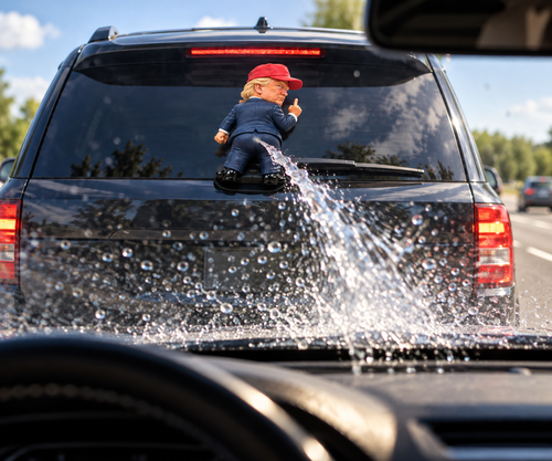 🚗💦 Funny Car Sprayer Ornament – Hilarious Rear Window Prank Decoration 😂
