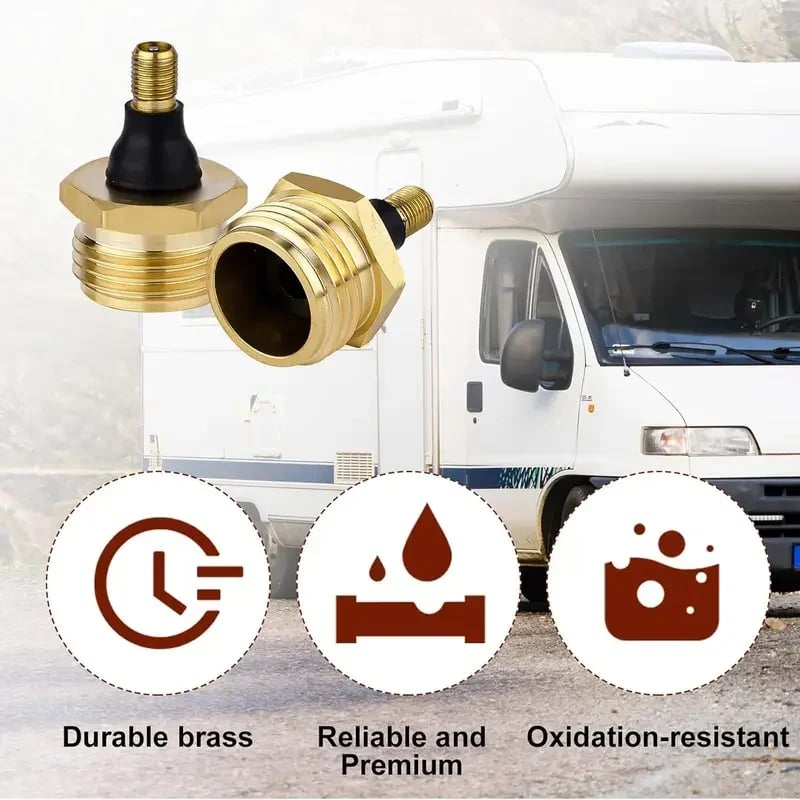 🔥NEW ARRIVAL 49% OFF🎁-2-Pcs Brass RV Blow Out Plugs with Drain Valve
