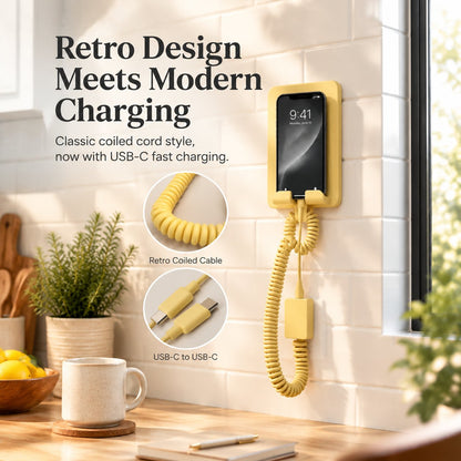 💯Wall-Mounted Charging Dock (with coiled charging cable)