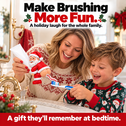 🎅 Cheeky Santa Toothpaste Topper - Funny Christmas Gag Gift 🎄