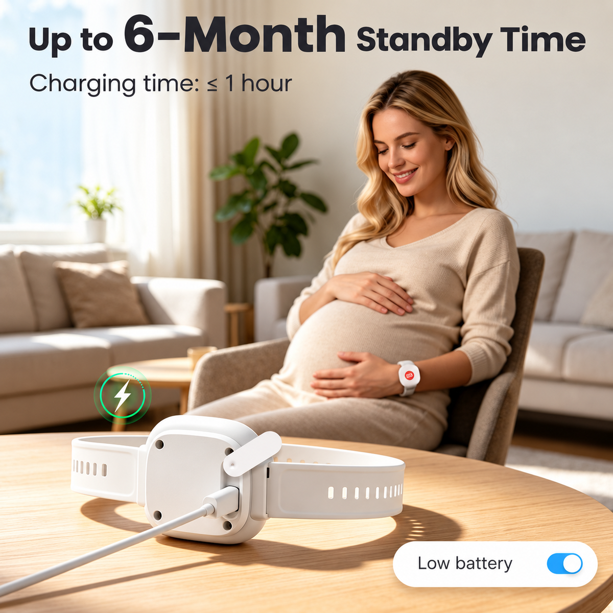 🚨 One-Touch WiFi SOS Alert Bracelet – Instant Family App Notifications, IP67 Water Resistance & Rechargeable Design