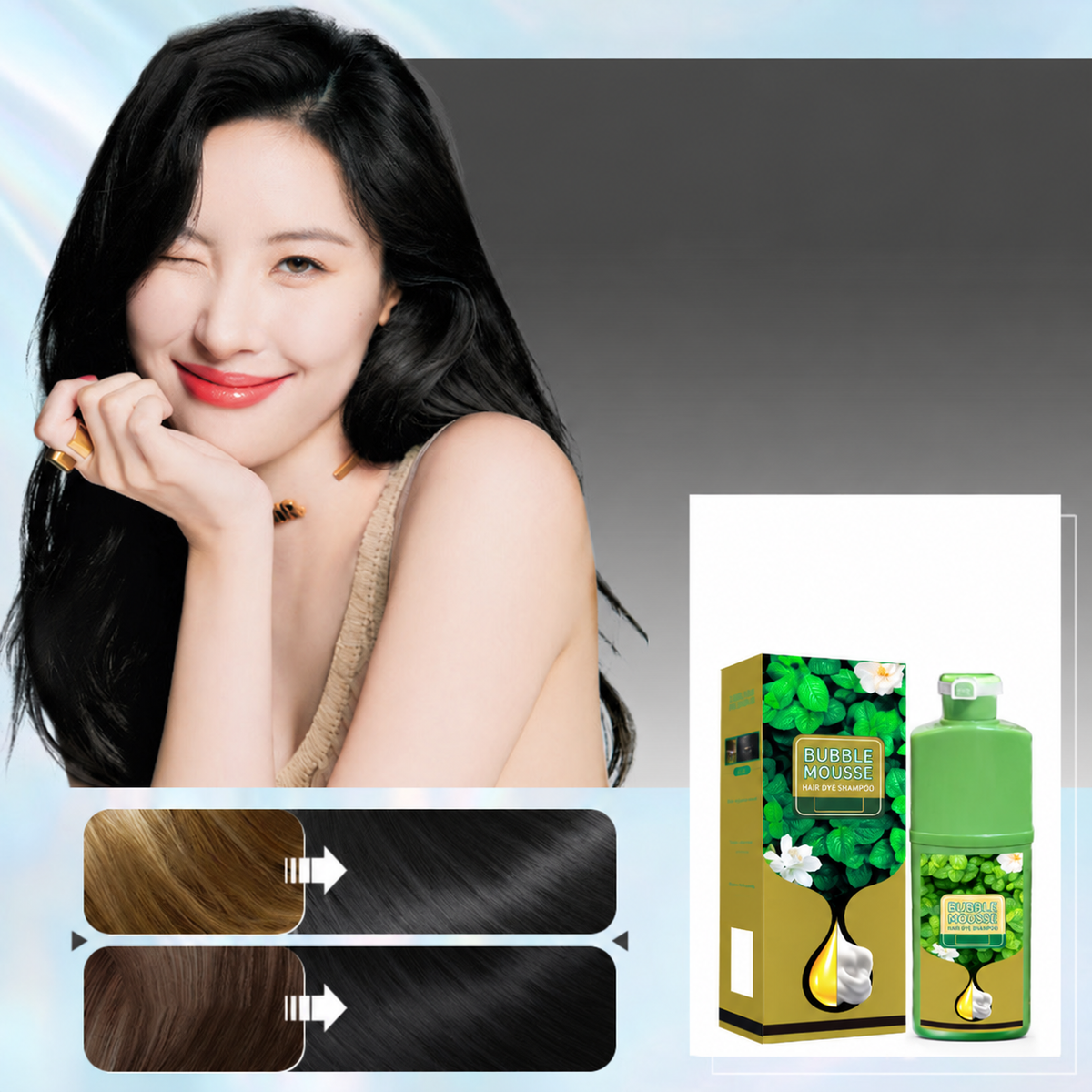 Long-Lasting Plant-Based Foam Hair Dye