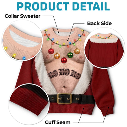 🎅Custom Funny Ugly Sweatshirt - Santa Approved Trouble Maker