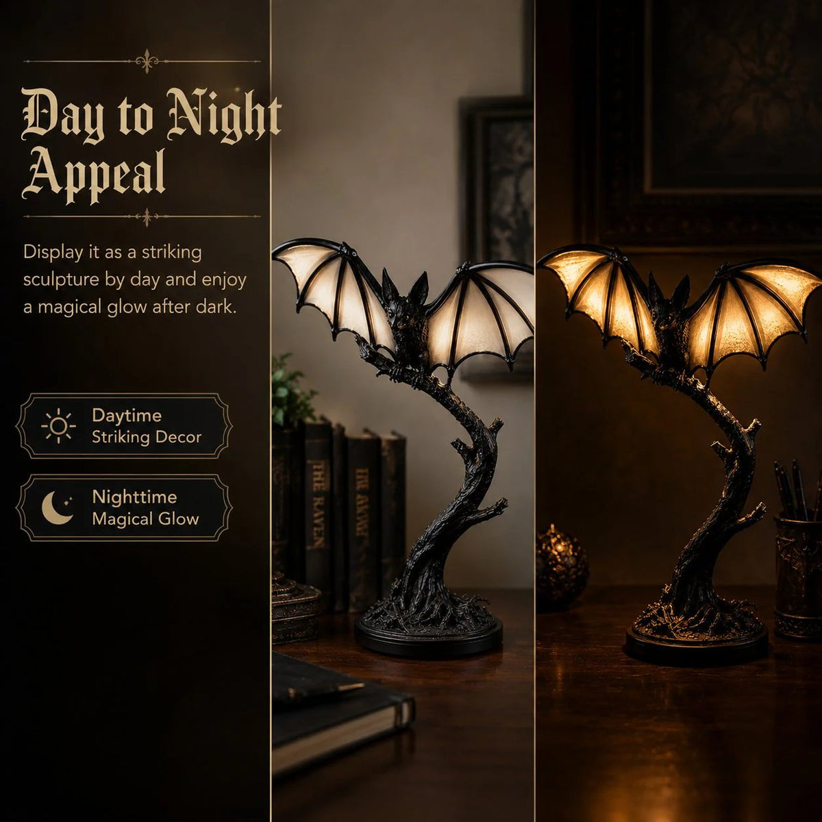 🦇✨ Halloween Glowing Magic Bat Table Lamp
