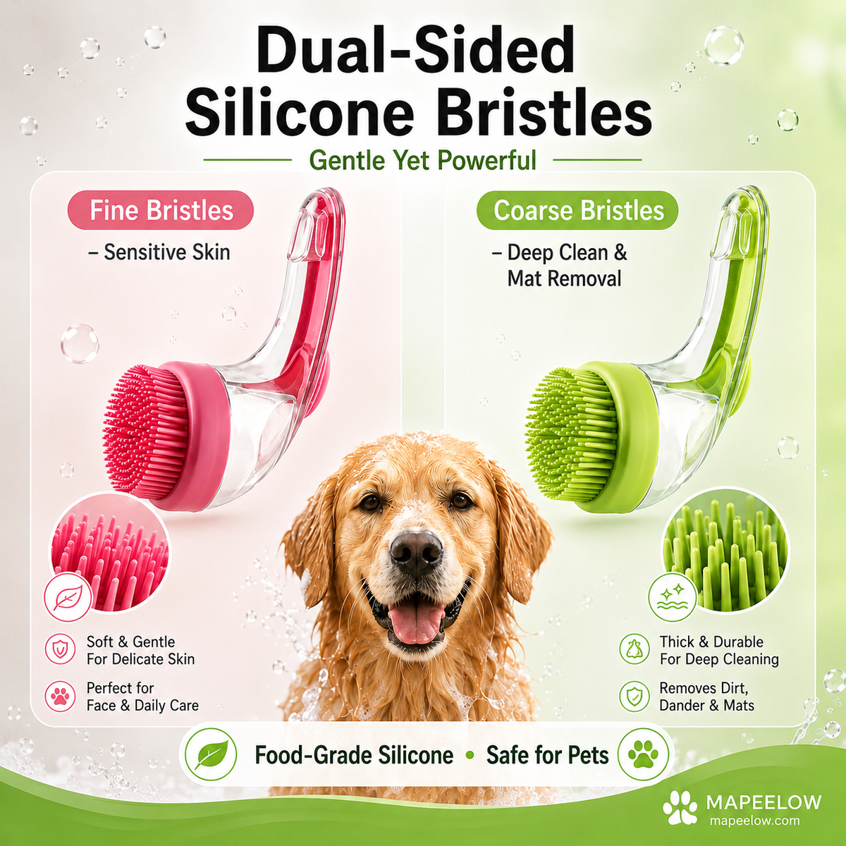 Bath & Grooming Brush – Clean, Massage & Groom Your Furry Friend with Ease