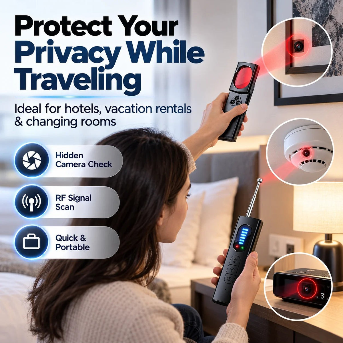 📍🔍 Professional Anti-Spy Detector for Trave