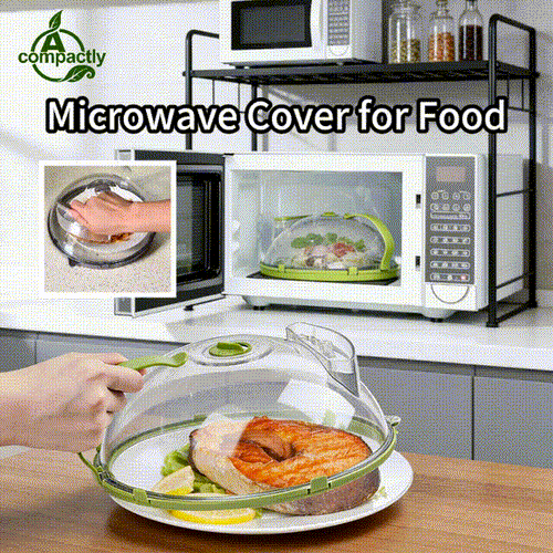 🍽️ Microwave Food Cover with Built-In Steamer 🔥