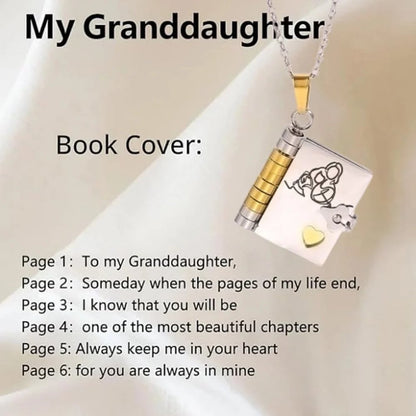 📍For Granddaughter - The Most Beautiful Chapter Book Necklace