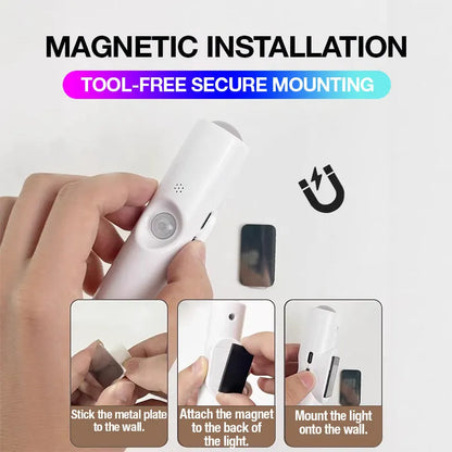 Light Up Any Space Instantly! RGB Motion Sensor Magnetic LED Light
