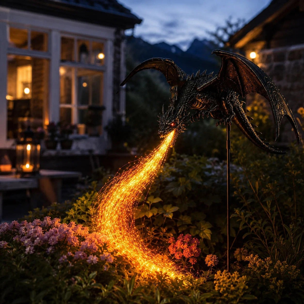 🔥🐲Solar Dragon Fire Garden Light