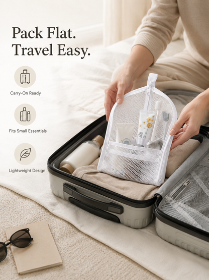 Self Standing Travel Toiletry Pouch