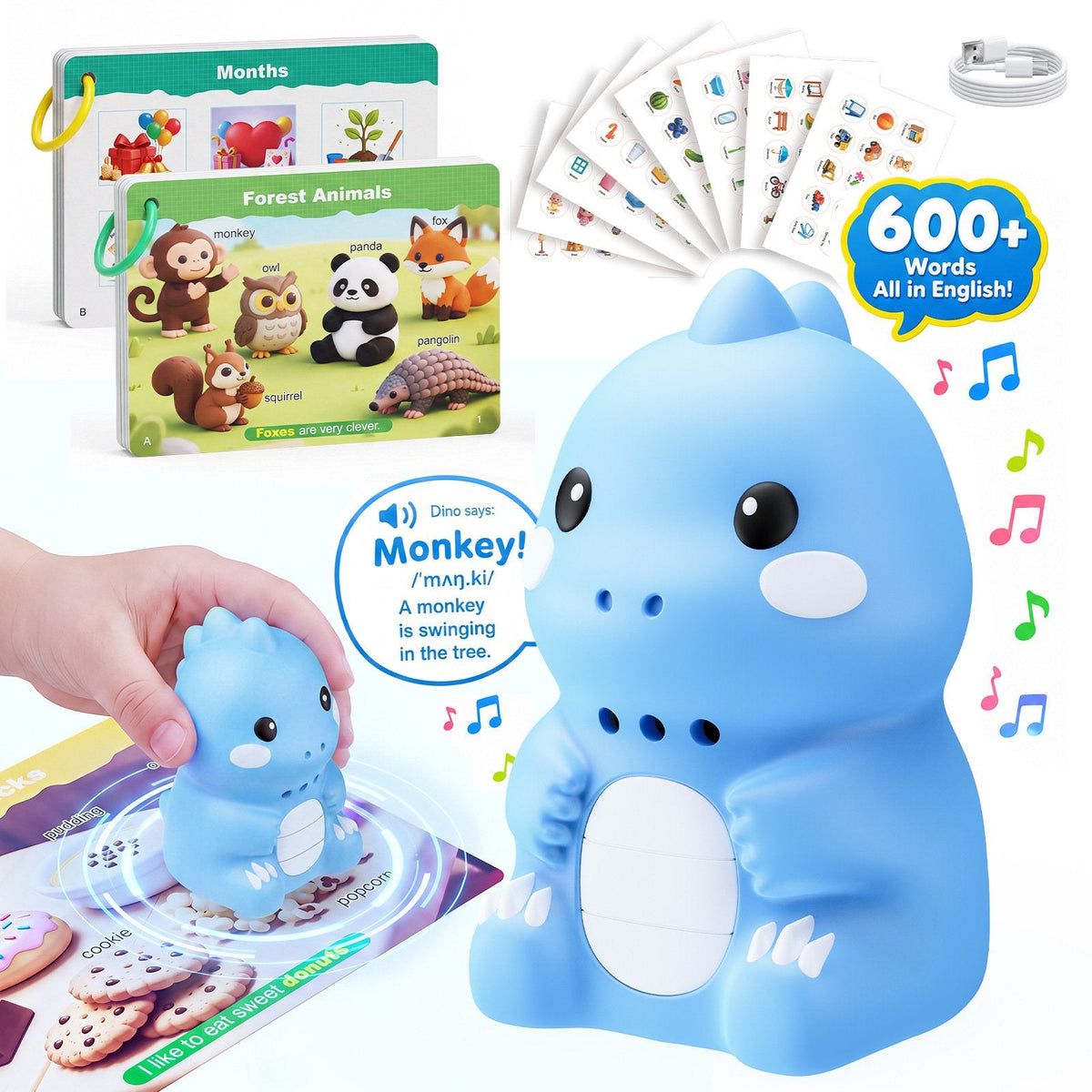 Dinosaur Talking Flash Cards for Kids – Turn Playtime Into Fun Learning Moments