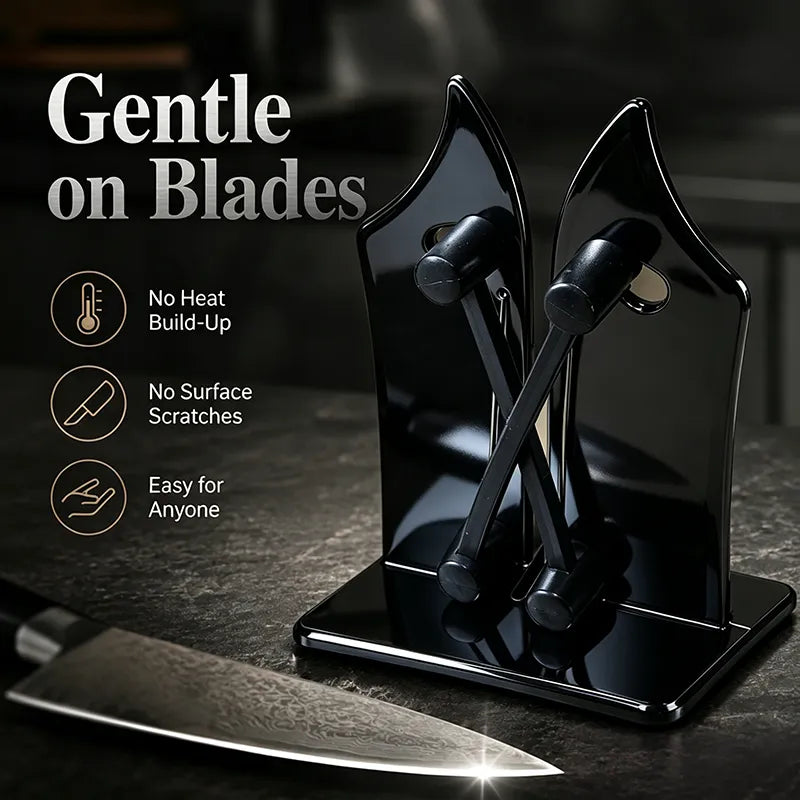 Professional Stainless Steel Knife Sharpener – Fast Sharpening for Smooth, Wavy & Micro-Tooth Blades, Adjustable 16°-32°