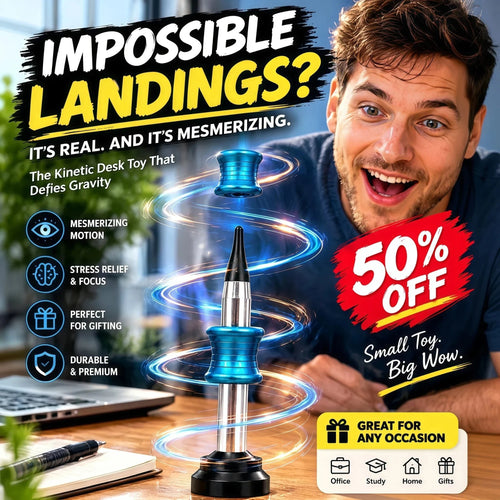 Say Goodbye to Desk Stress! 👋Kinetic Desk toy That Performs Impossible Landing