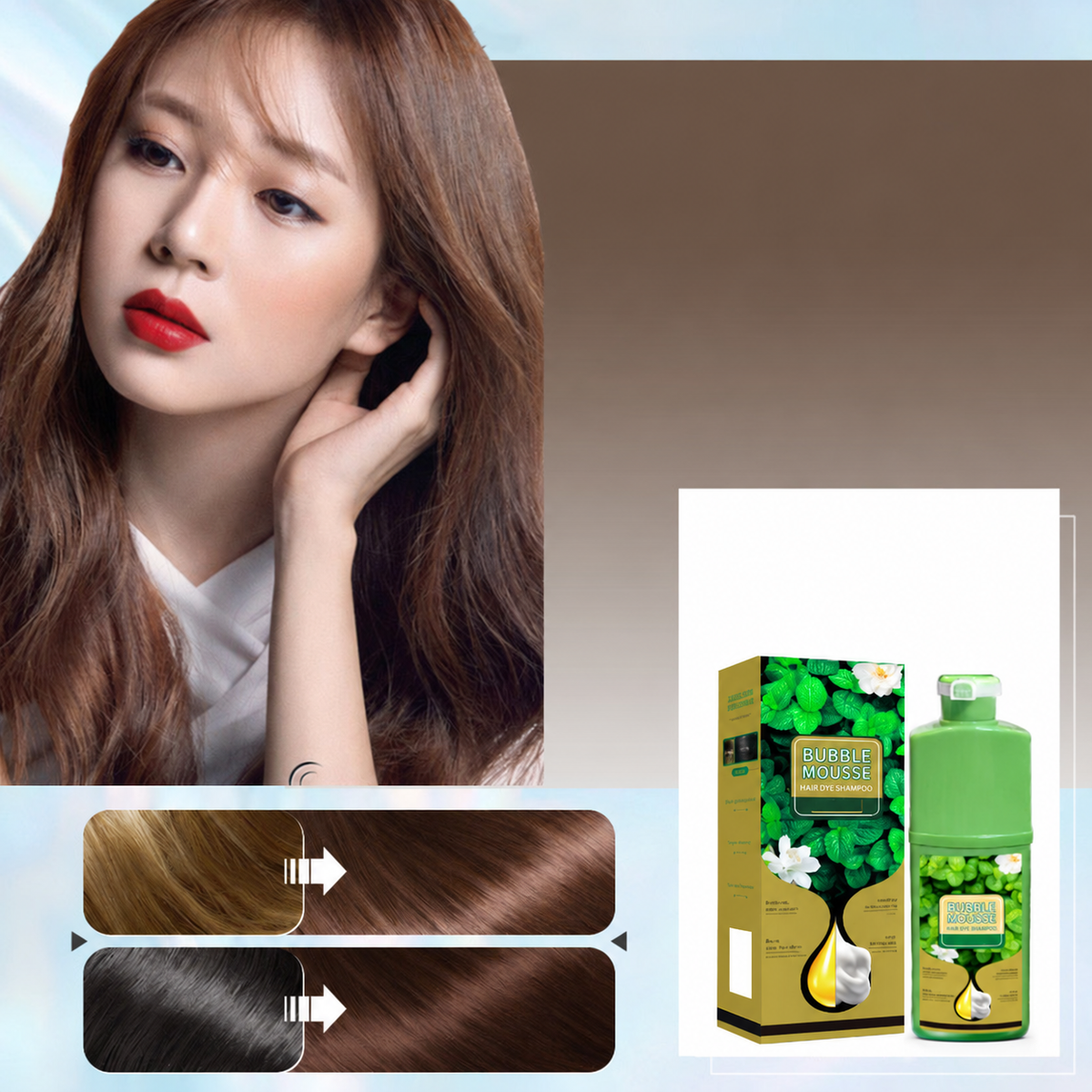 Long-Lasting Plant-Based Foam Hair Dye