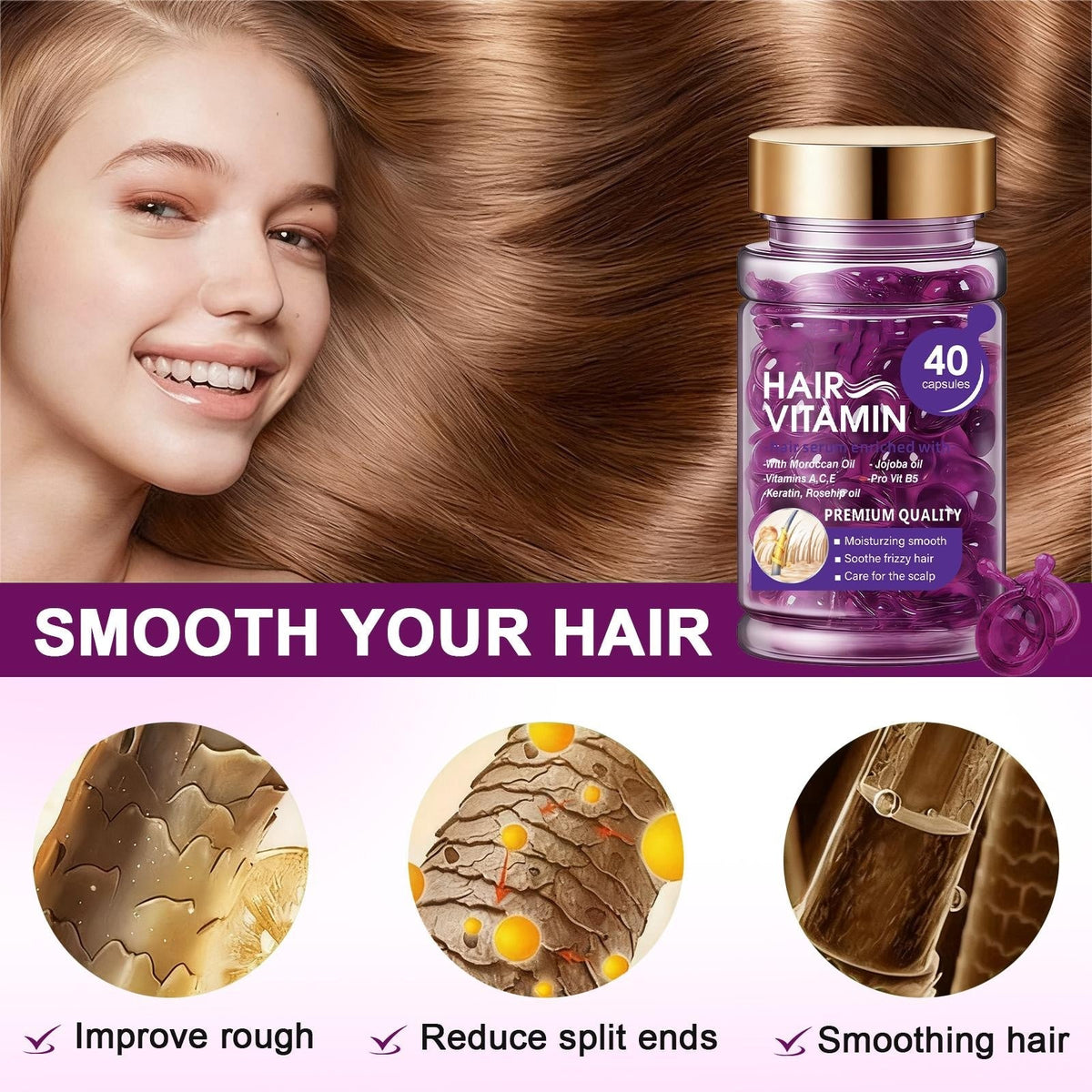 🔥Essential Oil Hair Smoothing Capsules
